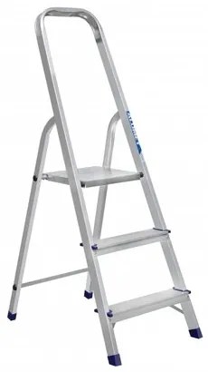 Alumet AM 703 Aluminiowe schodki jednostronne, 2plus 1, 3 stopnie, 60 cm