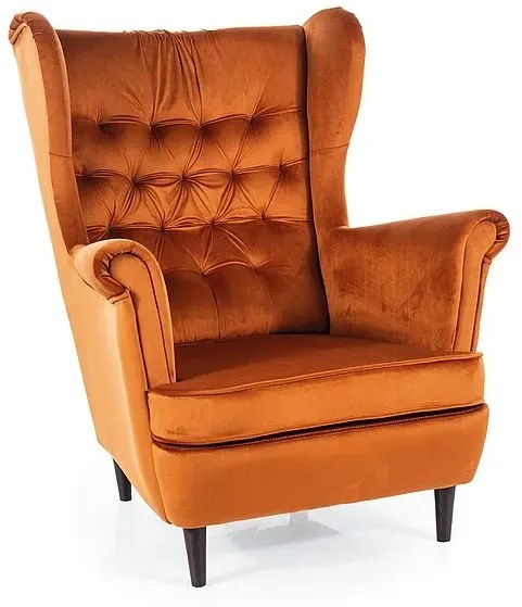 FOTEL HARRY VELVET CYNAMON BLUVEL 4215 / WENGE SIGNAL