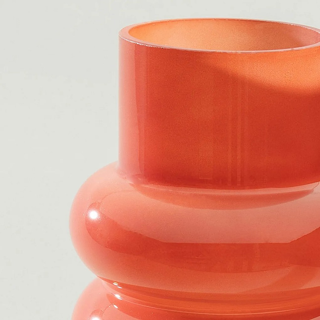 Wazon szklany Rosso 15x35 cm