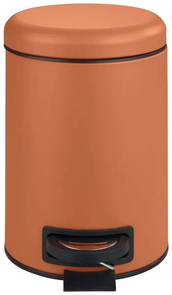 Pomarańczowy kosz łazienkowy Wenko Leman, 3 l