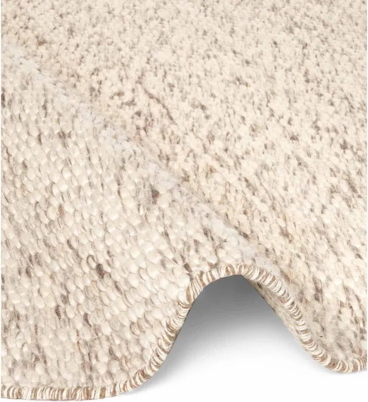 Beżowo-naturalny wełniany okrągły dywan tkany ręcznie ø 160 cm Lyon Beans – Elle Decoration