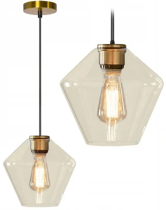 Lampa sufitowa szklana APP439-1CP Amber