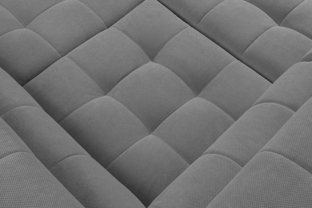 Narożnik Nardo L z funkcją spania prawostronny - szary plusz Pretty 17