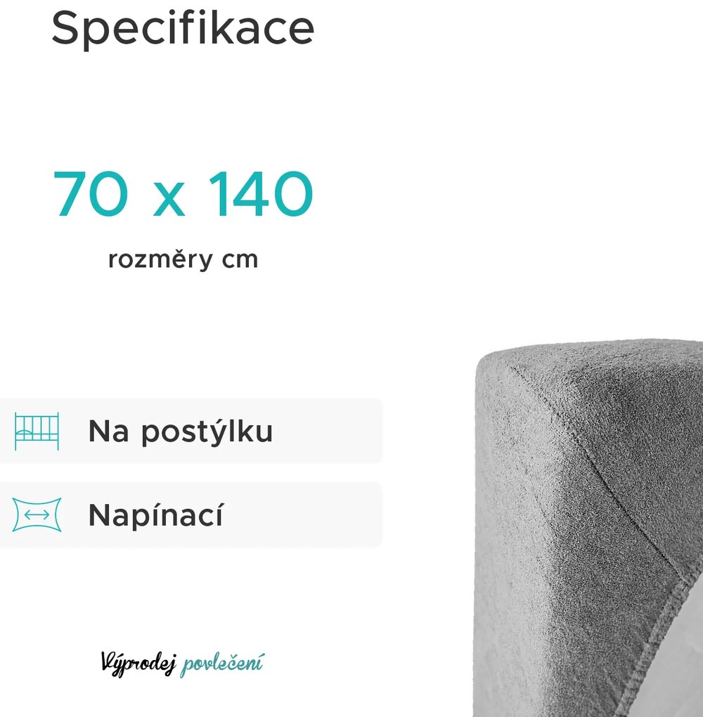 PrzytulneMieszkanie.pl Prześcieradło frotte do łóżeczka morelowe 70x140 cm