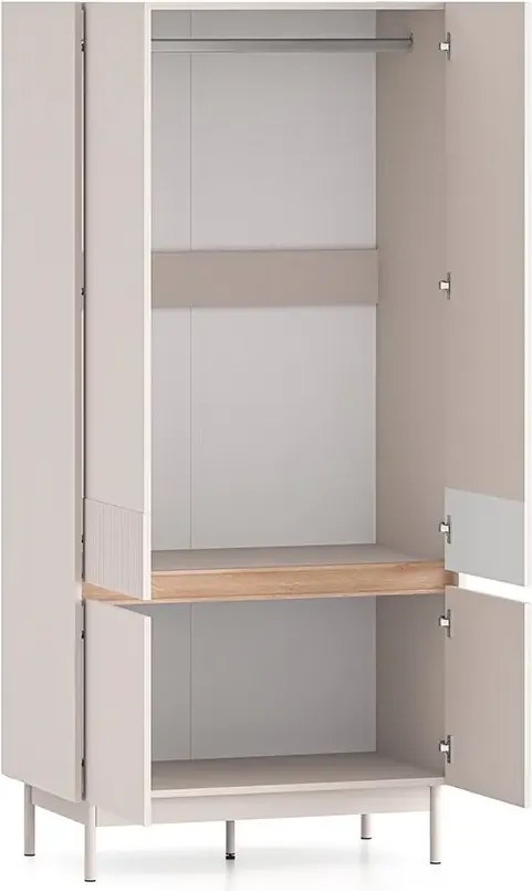 Szafa DUMI 01 4D kaszmirowa/dąb cremona ML MEBLE