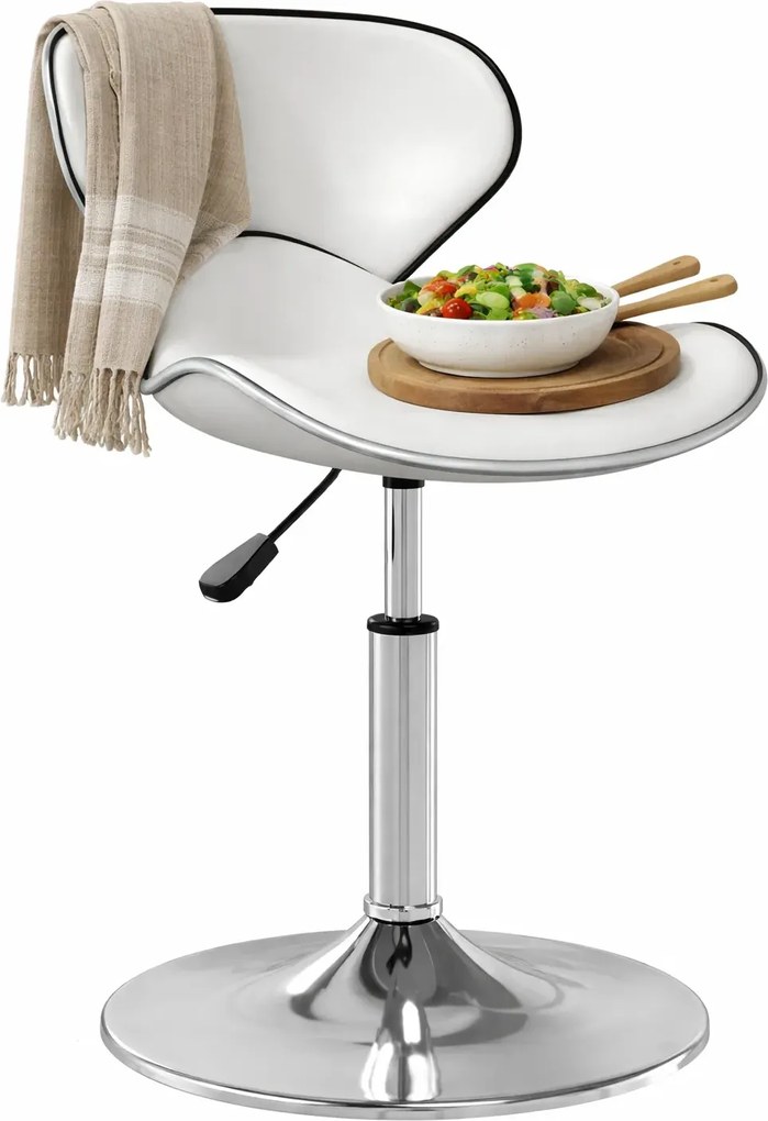 Białe nowoczesne krzesło barowe B9-W15