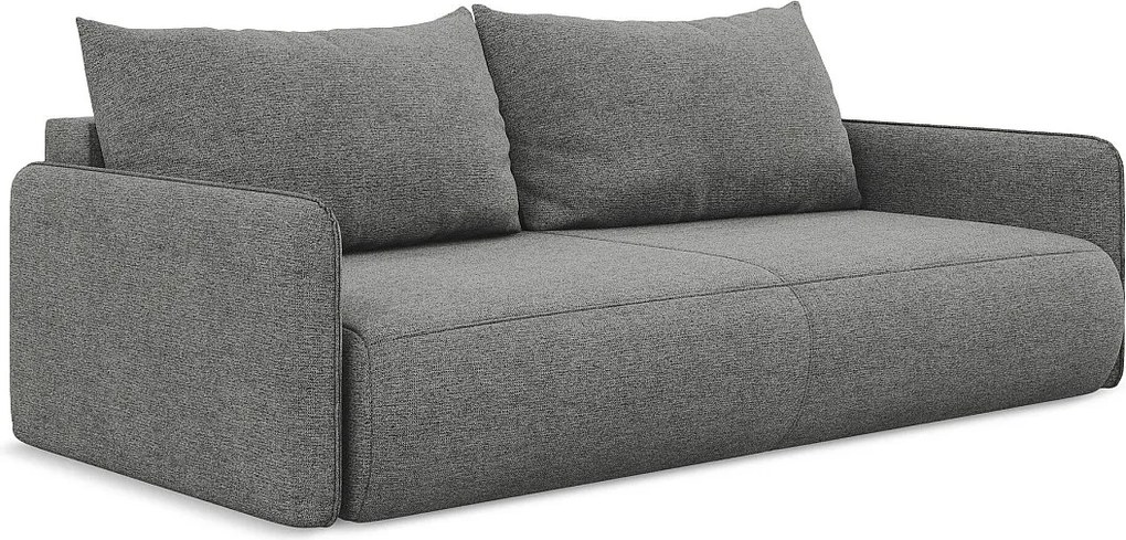 Kanapa 3-osobowa z funkcją spania - z tkaniny szenilowej - słoniowy - NANEA