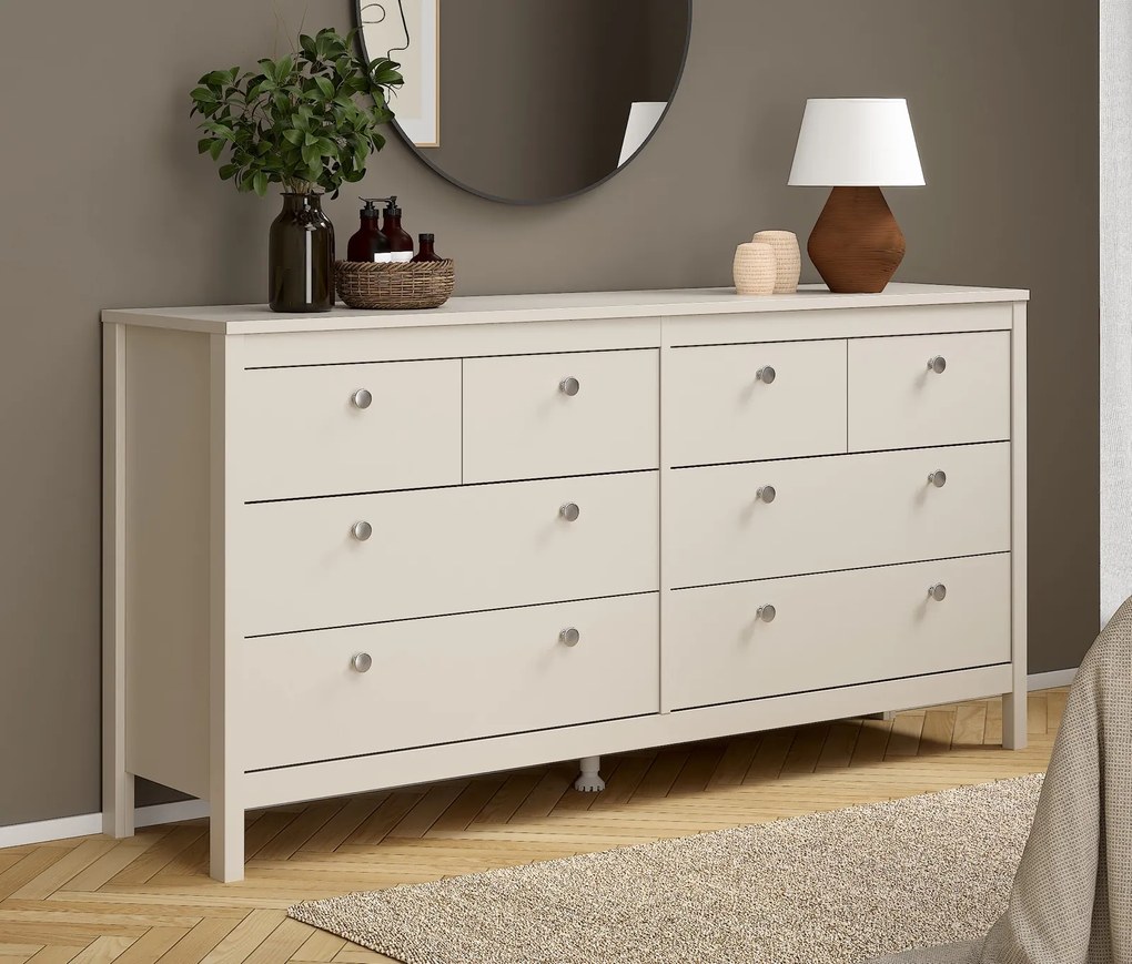 Komoda pokojowa z szufladami Madrid 4+4, kaszmir mat