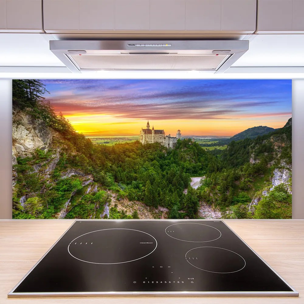 Szkło do Kuchni na Ścianę Majestatyczne Szczyty Górskie