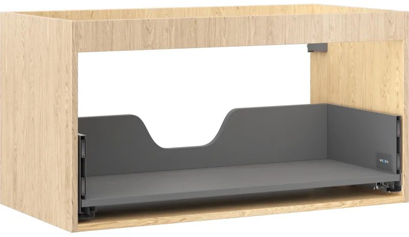 Mexen Box-A korpus szafki podumywalkowej 90 cm, 1 szuflada, dąb - 91AX0-0900-470-1-81