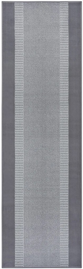 Dywan nowoczesny Basic jasny szary chodnik 80 cm x 250 cm