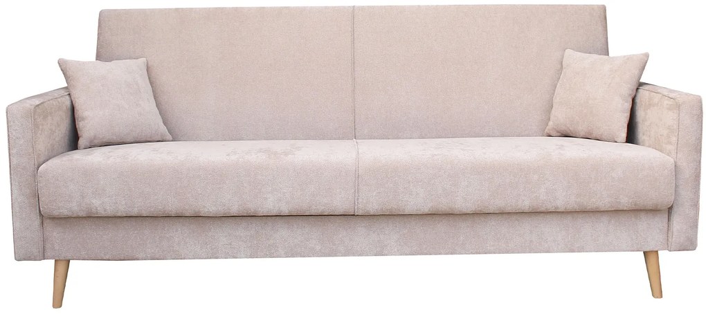 Beżowa sofa rozkładana na nóżkach S1-R94