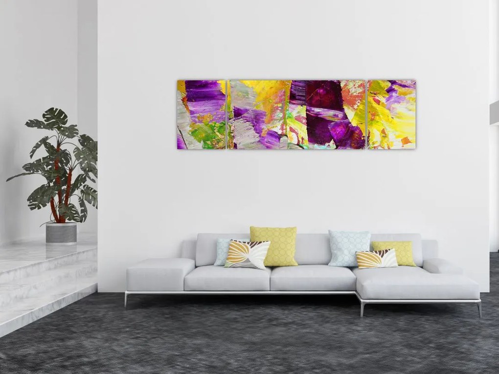Obraz abstrakcji - malarstwo (170x50 cm)