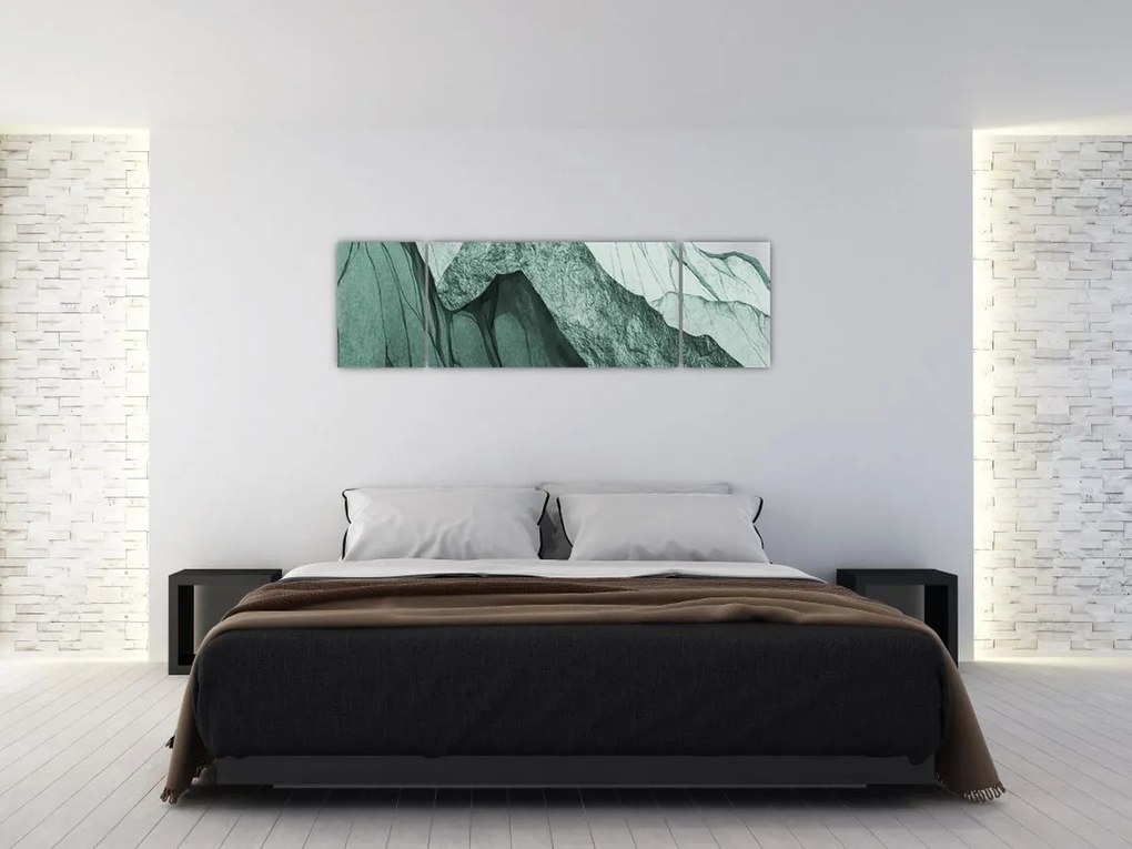 Obraz - Emerald Mountains N⁰2 (170x50 cm)