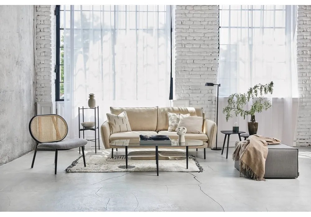 Jasnoszara sofa Cosmopolitan Design Vienna, 230 cm