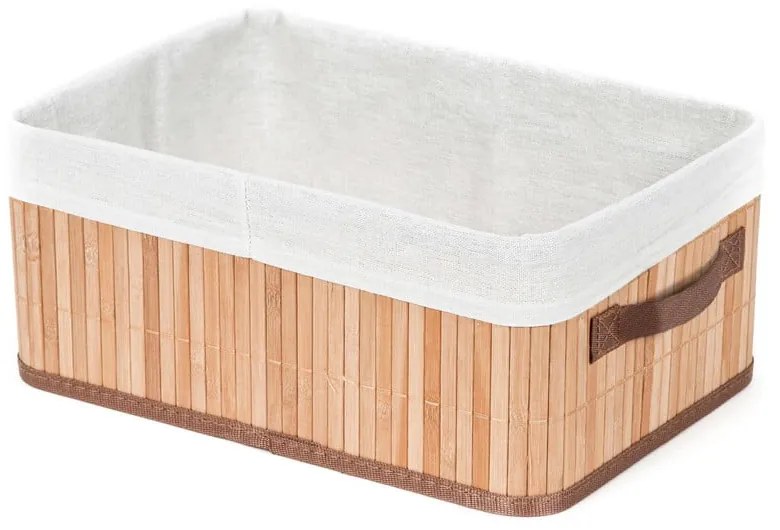 Brązowy koszyk bambusowy Compactor Carossa