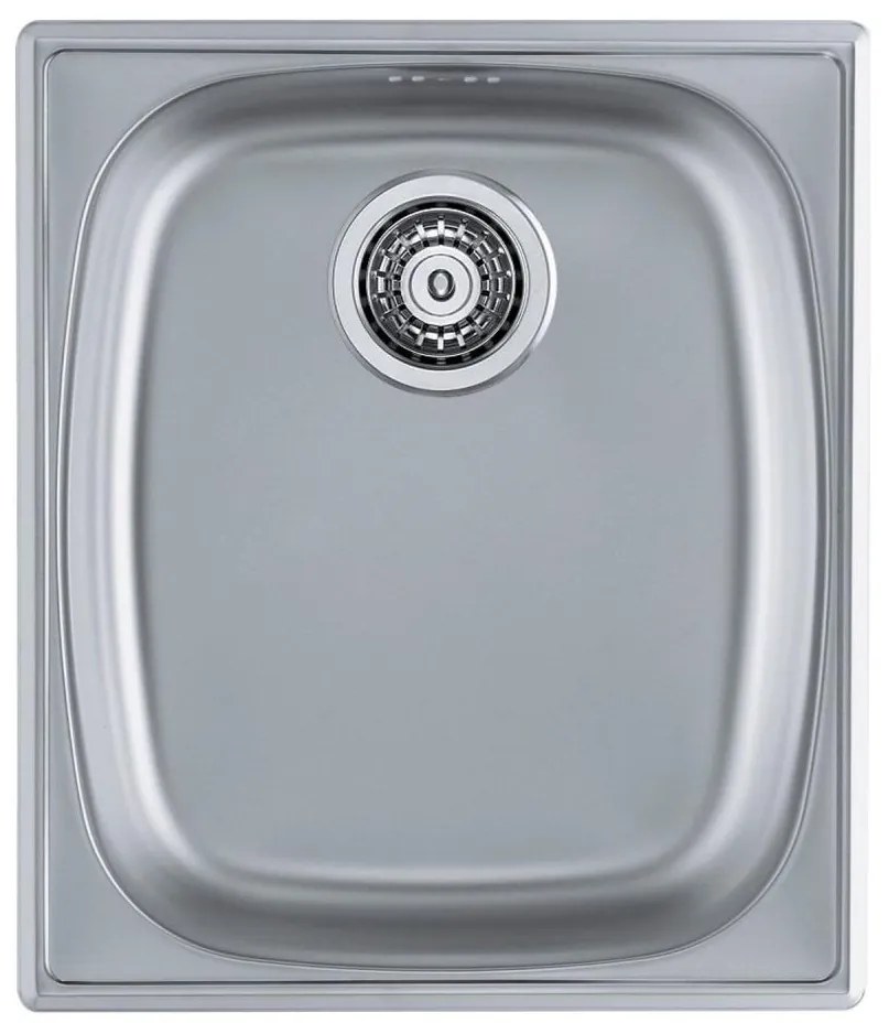 ALVEUS 1082195 - Zlew kuchenny BASIC 44x38 cm matowy stal/satyna, duży wylot