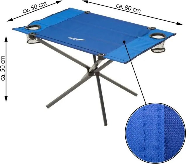 Składany stół kempingowy, 80 x 50 cm