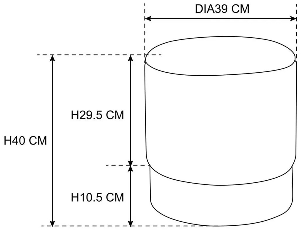 Okrągła różowa pufa z weluru L3-C61