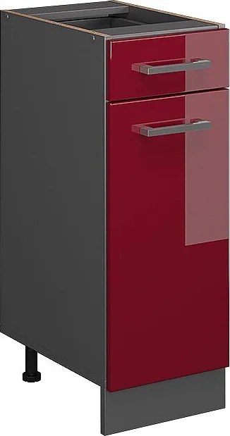 Szafka dolna do kuchni czerwony połysk 30x46x81.6 r-line