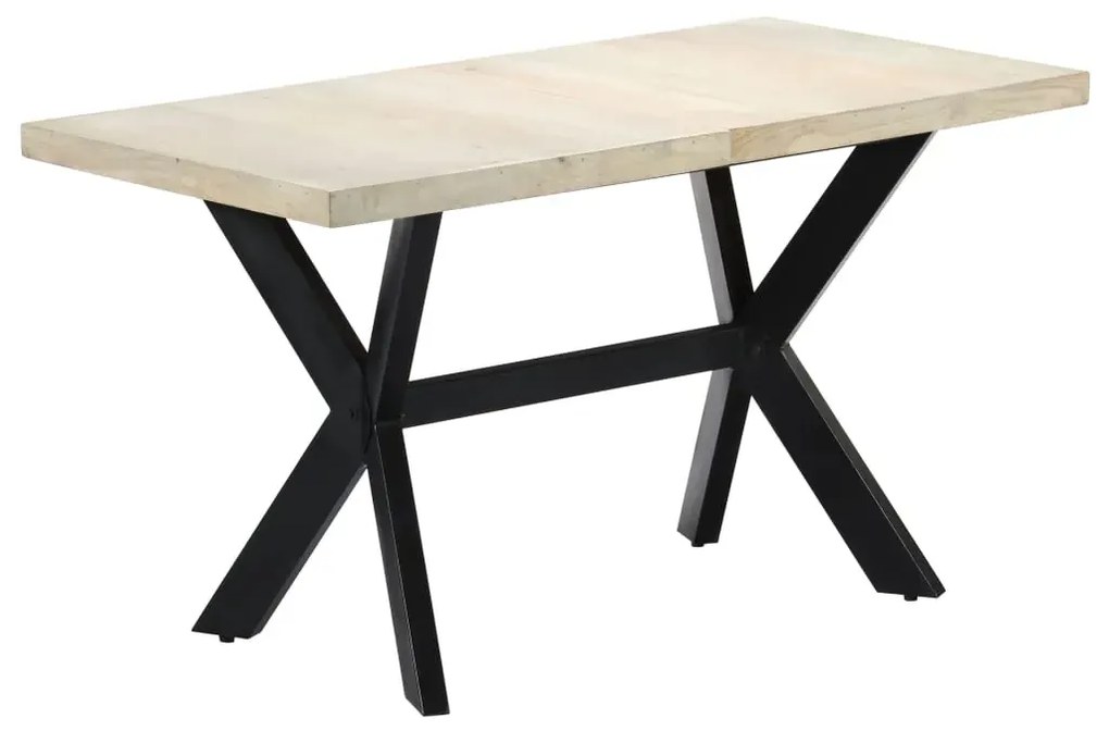 Stół do jadalni z drewna mango Glefro 2X – biały