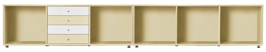 Jasnożółta niska komoda 267x61 cm Mistral – Hammel Furniture