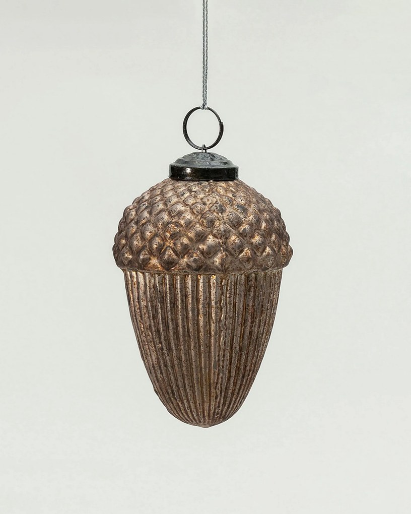 Bombka szklana Acorn Gold 7x7x10 cm