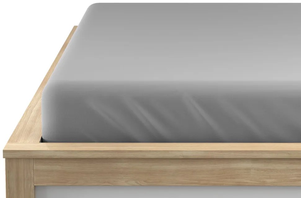 PrzytulneMieszkanie.pl Prześcieradło jersey jasnoszare 90 x 200 cm
