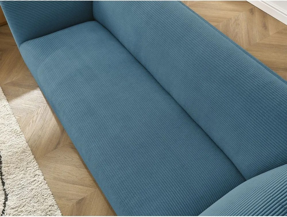 Niebieska sztruksowa sofa 242 cm Giorgia – Bobochic Paris