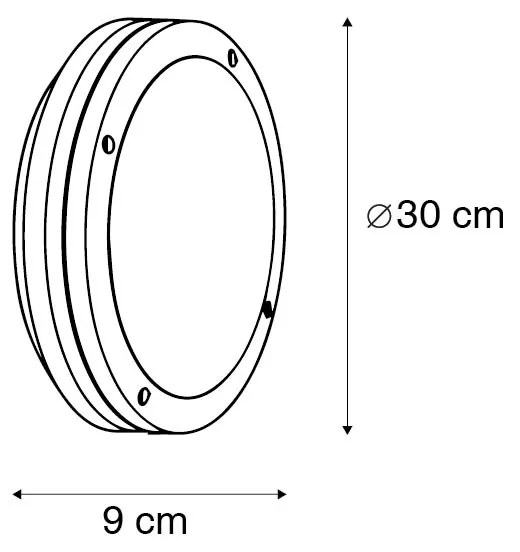 Lampa ścienna zewnętrzna antracytowa z numerem domu IP54 - Glow