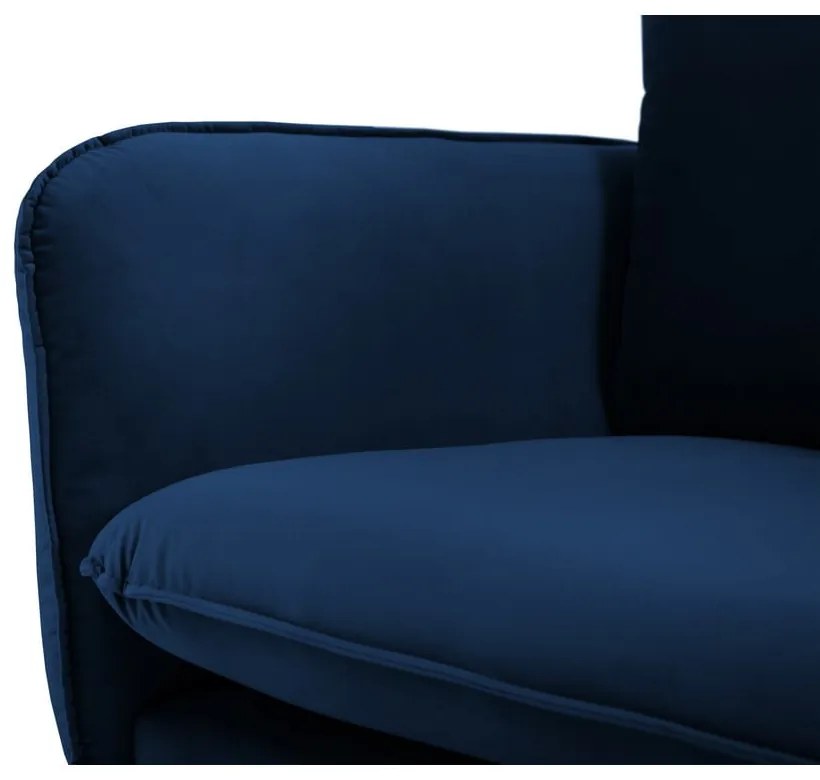 Niebieska aksamitna sofa 200 cm Vienna – Cosmopolitan Design