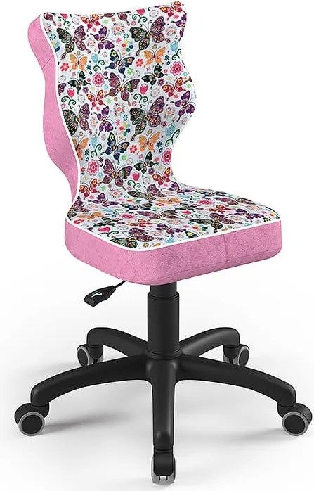 Obrotowe krzesło dziecięce z wzorami Petit Black rozmiar 4 (133-159 cm)