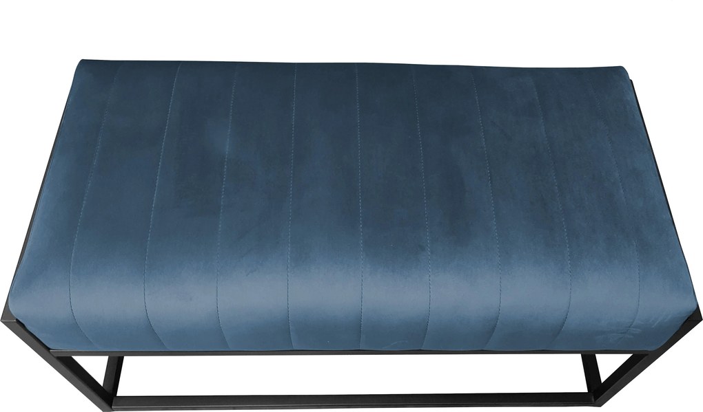 Ławka KAYA tkanina Welur loft ławka metal : Kolor Stelaża - Czarny , Kolor tkaniny - VELVET - MG33, Typ tkaniny - Velvet