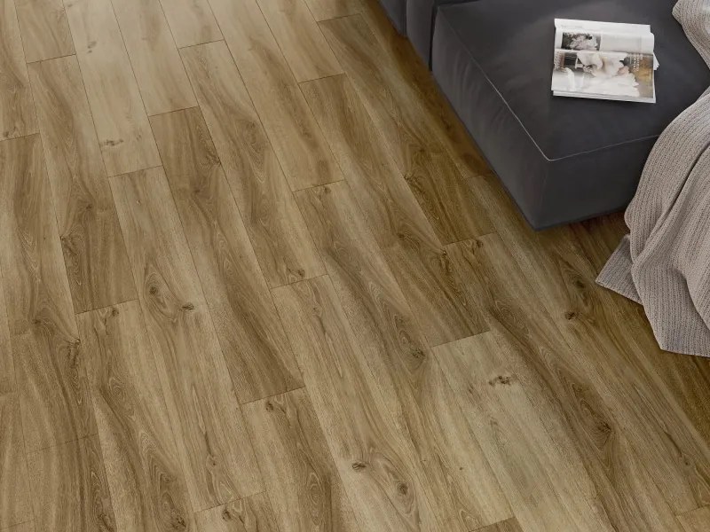 Mexen Amsterdam próbka paneli winylowych SPC 6,5 mm, podkład IXPE 1,5 mm, 4 V-Fuga, Dąb - F1042-S