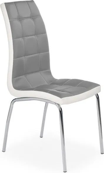 Dwukolorowe krzesło na chromowanych nogach K186