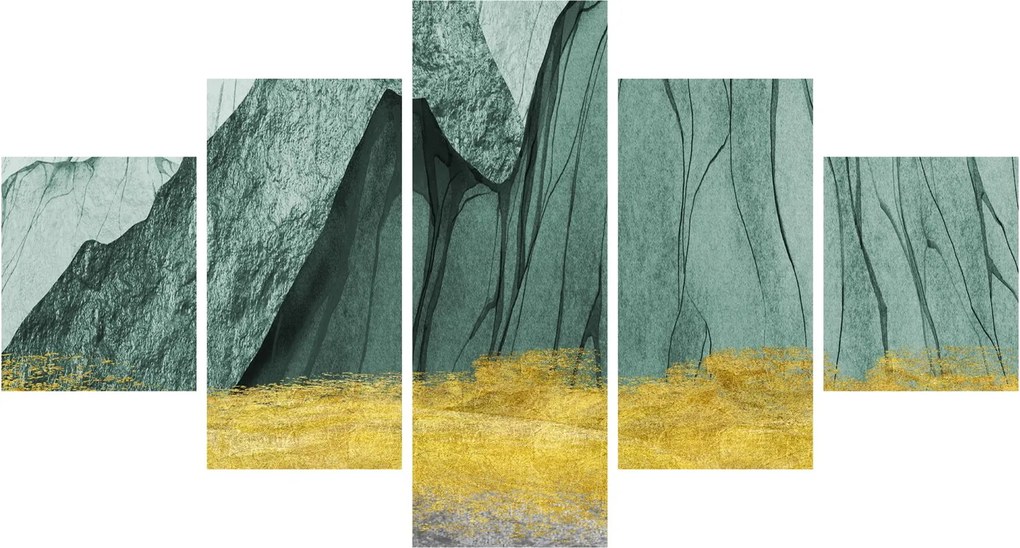 Obraz - Emerald Mountains N⁰3 (125x70 cm)