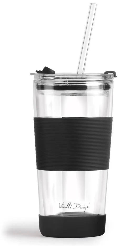 Czarny kubek termiczny 600 ml Fuori – Vialli Design