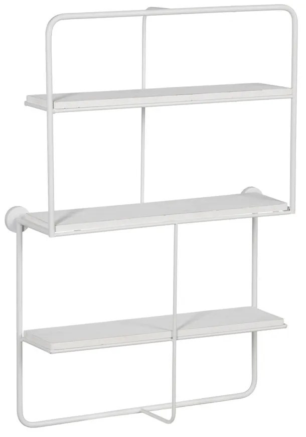 Biała wielopoziomowa metalowa półka 51 cm – Ixia