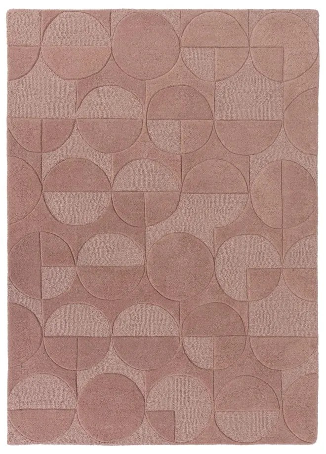 Różowy wełniany dywan Flair Rugs Gigi, 120x170 cm