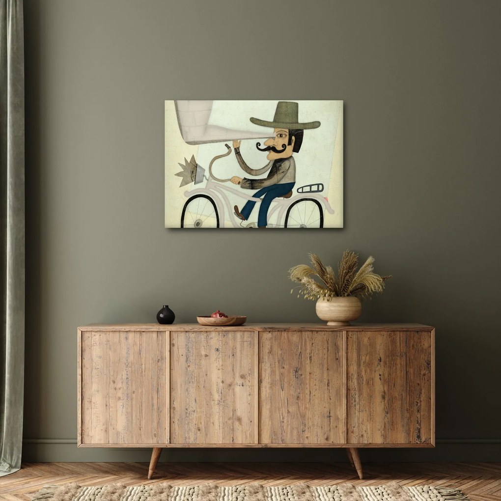 Obraz - Astronom na rowerze (70x50 cm)