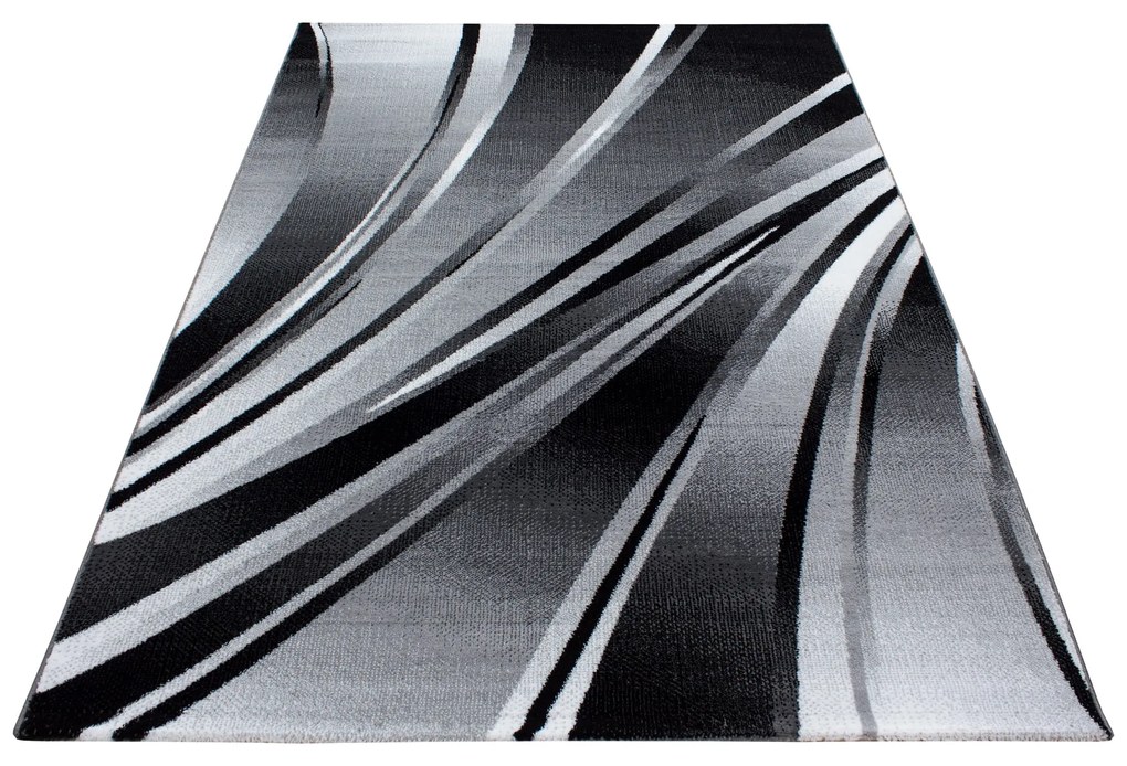 Dywan nowoczesny Parma Linie szaro-czarny 120 cm x 170 cm