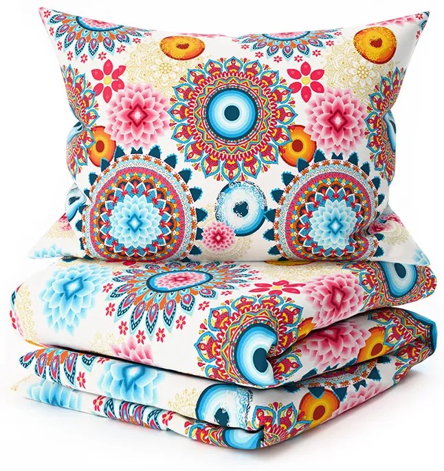 PrzytulneMieszkanie.pl PrzytulneMieszkanie.pl Pościel z mikrofibry GEOMANDALA kolorowa Rozmiar pościeli: 2 szt 70 x 90 cm | 200 x 220 cm