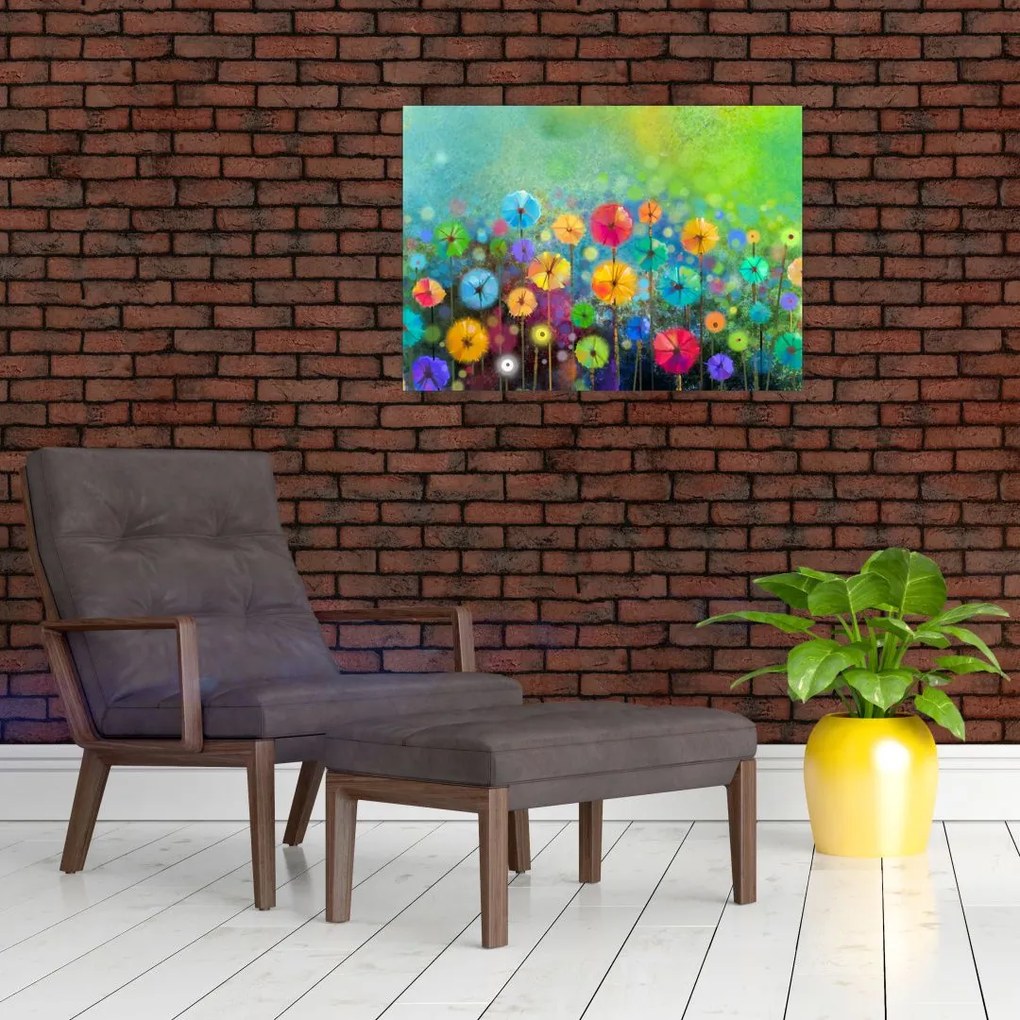 Obraz - Abstrakcyjne kwiaty (70x50 cm)