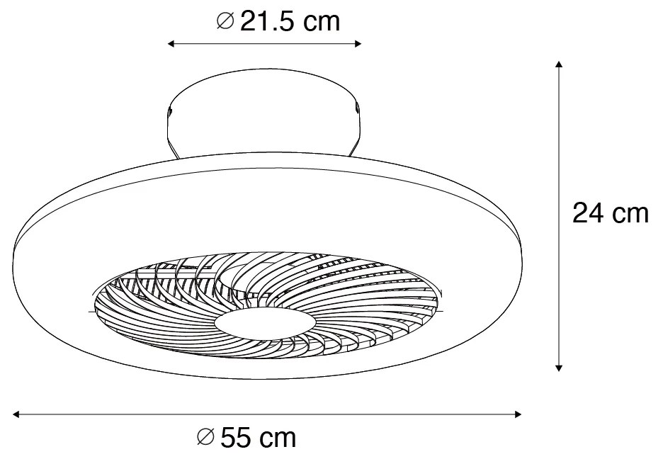 Wentylator sufitowy z lampą czarny w tym LED z pilotem - ClimaDesignerski Oswietlenie wewnetrzne