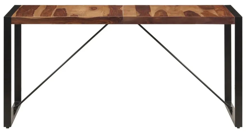 Brązowy stół z sheesham 80x160 – Fulo 4X