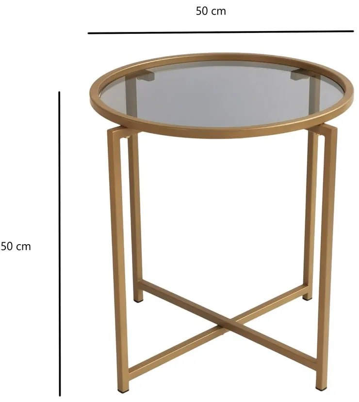 Okrągły stolik ø 50 cm Gold – Neostill
