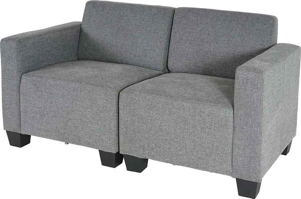 Modułowa sofa dwuosobowa Moncalieri,  szara