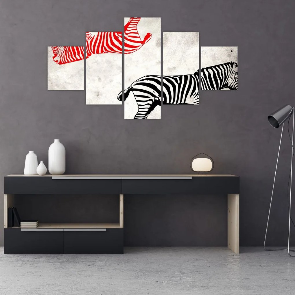Obraz - Zebry (125x70 cm)