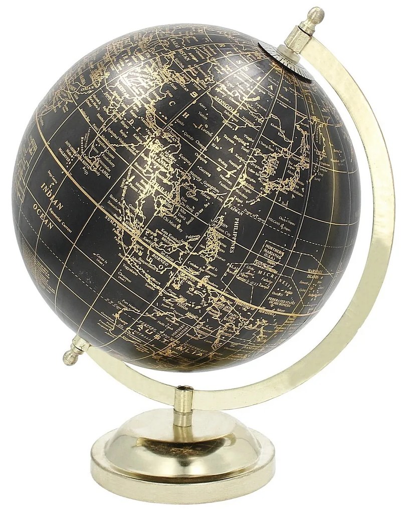 Dekoracja Globe Black 28 cm