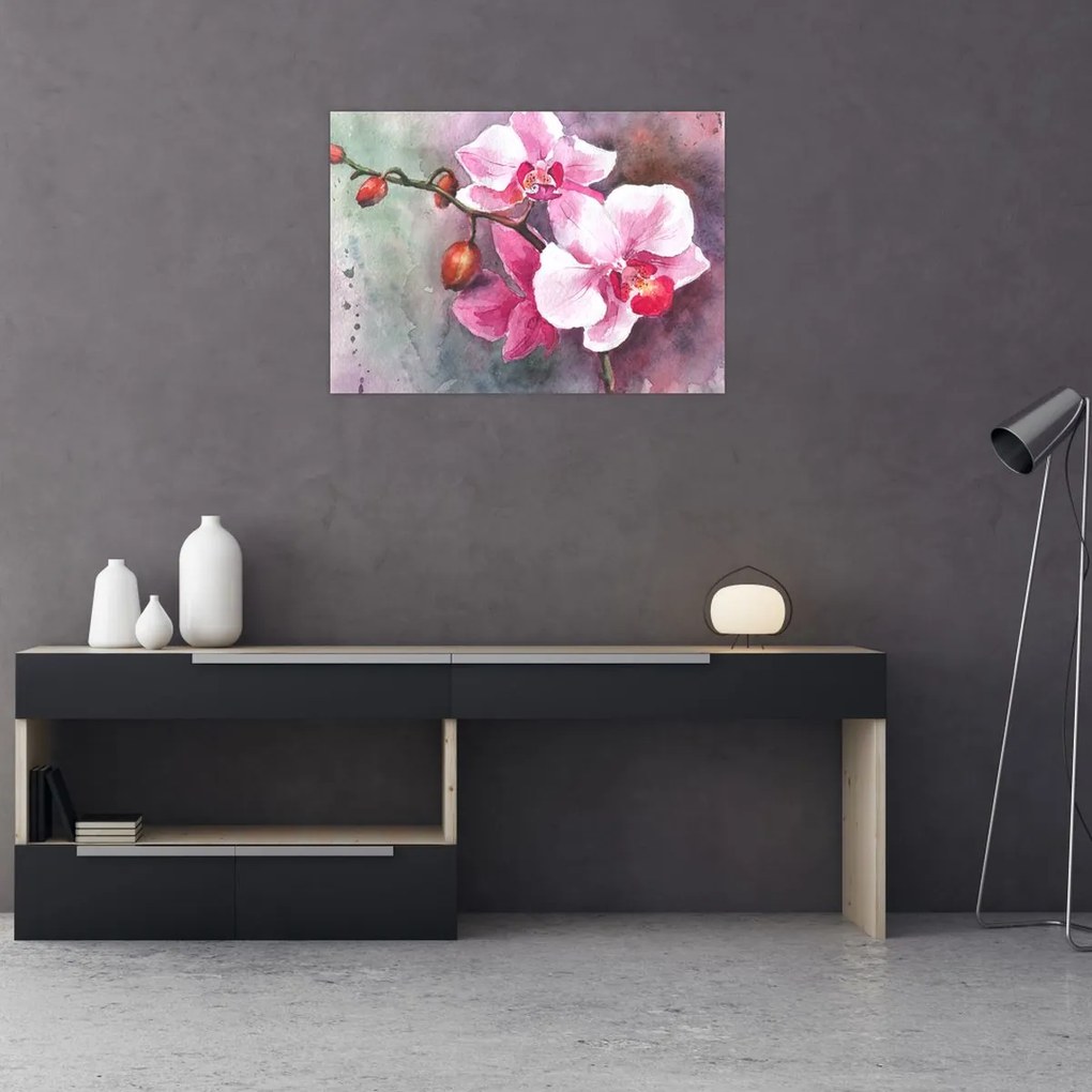 Obraz - Orchidee, akwarela (70x50 cm)